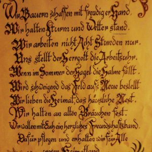 Schönes Dokument für den Bauern.