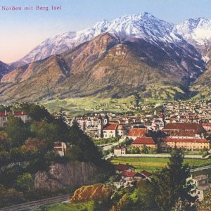Innsbruck gegen Norden mit Berg Isel