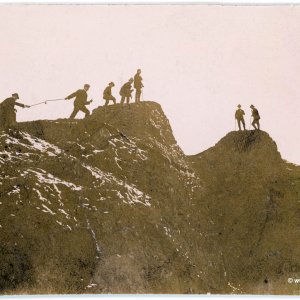 Bergmotiv Bergsteigen 1906