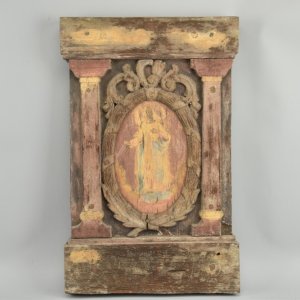 Votivtafel aus Holz spätes 17. Jhdt