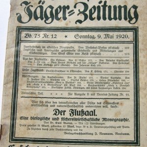 Jägerzeitung alt mit Werbeinseraten