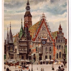 Alte Postkarte von Breslau