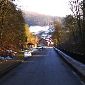 Einfahrt nach Stolberg im Harz.