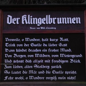 Der Klingelbrunnen „Klingenborn“ in Stolberg/Südharz.