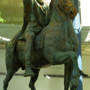 Die gewaltige Reiterstatue des römischen Kaisers Marcus Aurelius.