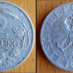 2 Schilling-Münze