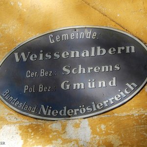 Alte Gemeindetafel Weissenalbern