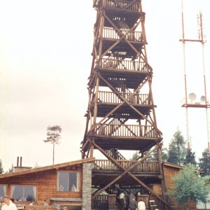 Holz-Aussichtsturm Keutschach 1950er-Jahre Pyramidenkogel