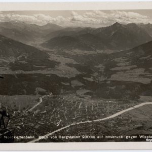 Innsbrucker Nordkettenbahn. Blick von Bergstation