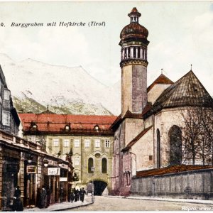 Innsbruck. Burggraben mit Hofkirche (Tirol)