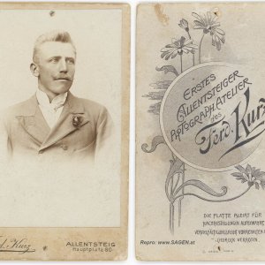 CdV Herrenporträt Atelier Ferd. Kurz, Allentsteig