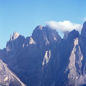 Fünffingerspitze und Grohmanspitze in der Langkofelgruppe Dolomiten