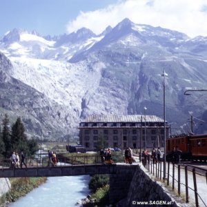 Medium 'Bahnhof Gletsch der ehemaligen Furka Oberalp Bahn' in der Kategorie 'Bahnen, Eisenbahnen'