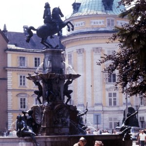 Innsbruck Leopoldsbrunnen im Jahr 1965