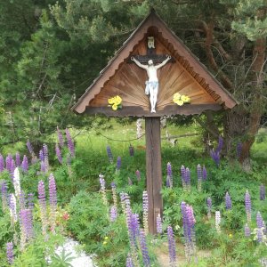 Wegkreuz im Katschwald bei St. Wolfgang im Steirischen Zirbenland