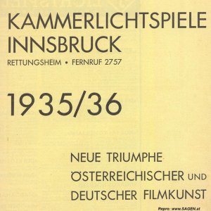 Kammerlichtspiele Innsbruck 1935/36