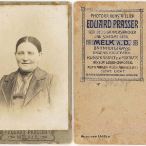 CdV Damenporträt Atelier Eduard Prasser Melk