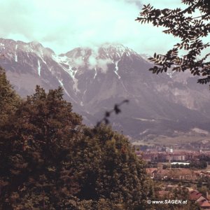 Innsbruck Blick über die Sill 1960er-Jahre
