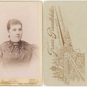 CdV Damenporträt Atelier Franz v. Prandtstetter, Krems, Langenlois