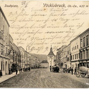 Vöcklabruck, Stadtplatz um 1905