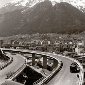 Autobahn Baustelle Knoten Innsbruck-Wilten