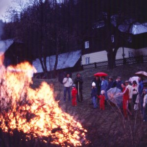 Osterfeuer Aigen Ennstal 1983