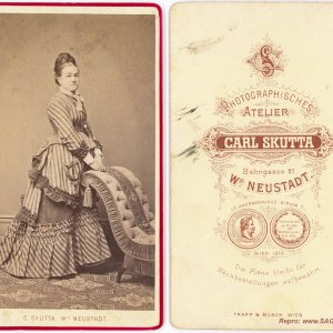 CdV Damenporträt Atelier Carl Skutta 1873 Wiener Neustadt