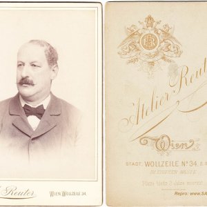 Herrenportrait Atelier A. Reuter, Wien, Wollzeile