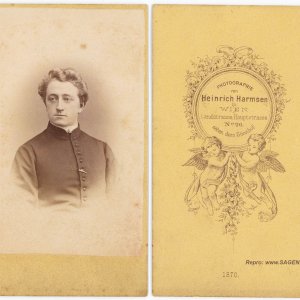 CdV Herrenporträt Atelier Heinrich Harmsen 1870