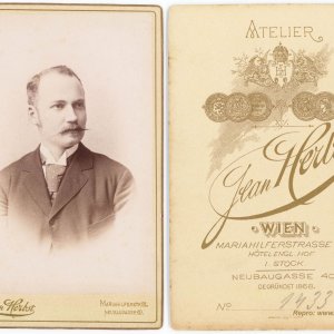 CdV Herrenporträt Atelier Jean Herbst, Wien