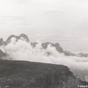 Südtiroler Bergwelt - Blick vom Schlern gegen den Rosengarten