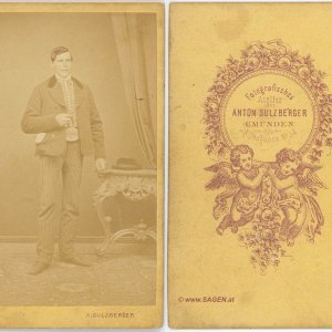 CdV-Herrenporträt Atelier Anton Sulzberger, Gmunden
