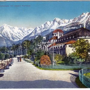 Meran. Kurpromenade mit neuem Kurhaus.