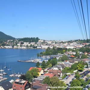 Grünbergseilbahn - Blick über Gmunden und Traunsee