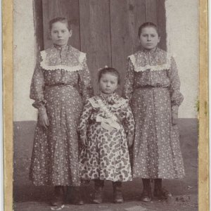 CdV Porträt drei Mädchen