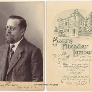 CdV Herrenporträt Atelier Flixeder, Lambach