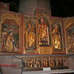 Altar mit den heiligen Nikolaus, Pankratius und der heiligen Katharina
