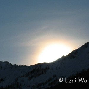 Halo knapp vor Sonnenaufgang