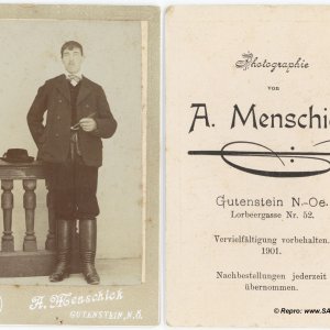 Herrenporträt Atelier Alois Menschick, Gutenstein