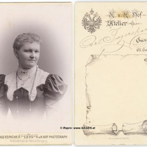 CdV Damenporträt Atelier Carl Jagerspacher Gmunden