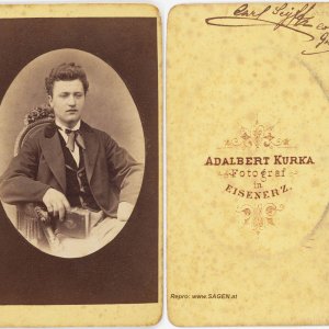 CdV Porträt Atelier Adalbert Kurka, Eisenerz