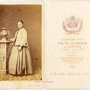 CdV-Damenporträt, Fritz von Bosio, Judenburg