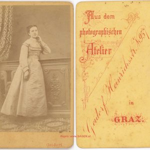 CdV Damenporträt Atelier Geidorf, Graz