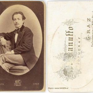 CdV Herrenporträt, Atelier Michael Zanutto, Graz