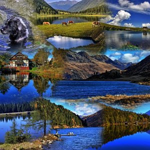 Bergseen Collage