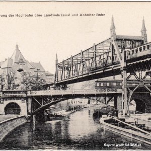 Berlin Überführung der Hochbahn über Landwehrkanal und Anhalter Bahn