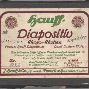 Hauff-Diapositiv Photo-Platten