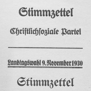 Stimmzettel 1930