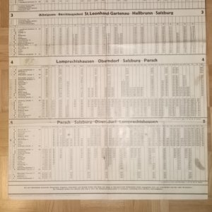 Fahrplan Lokalbahn Salzburg 1951