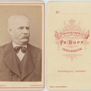CdV Herrenporträt Atelier Friedrich Bopp Innsbruck